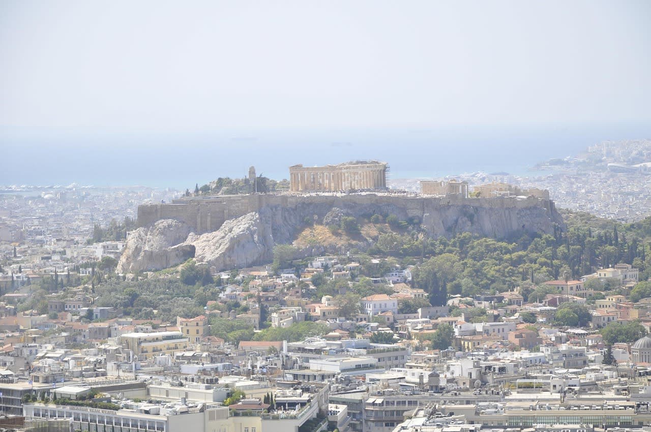 The Acropolis rising above the Athens skyline